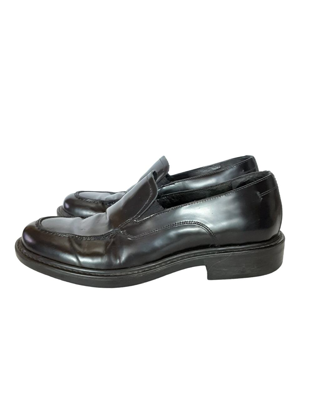 Bostonian Strada Black Genuine Leather Dress Shoes Mens 8 Loafers Slip On